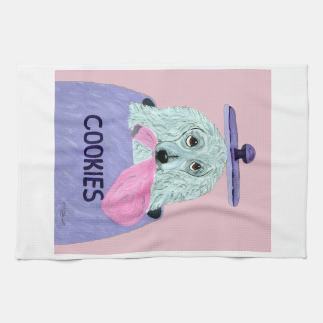 Linge De Cuisine Voleur de biscuits Caniche  (Horizontal)