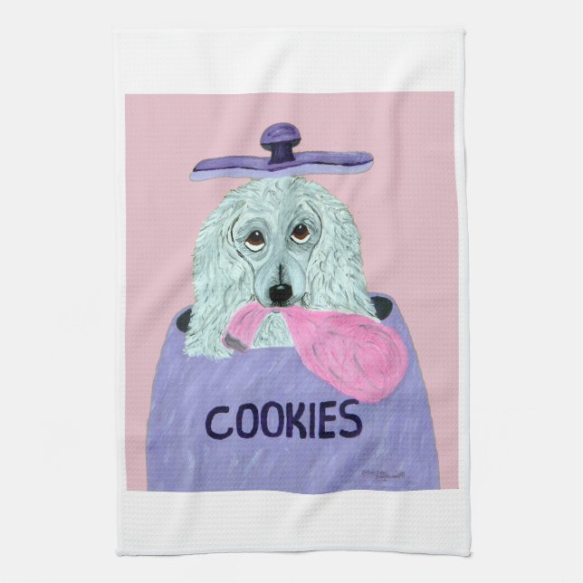 Linge De Cuisine Voleur de biscuits Caniche  (Vertical)