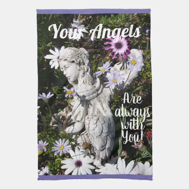 Linge De Cuisine Vos anges sont toujours avec vous Floral Flower (Vertical)