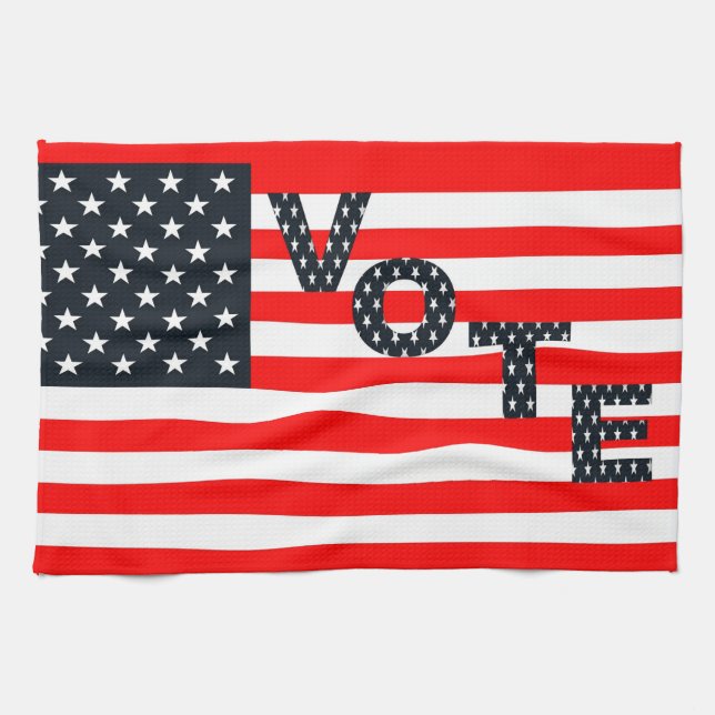 Linge De Cuisine Vote américain (Horizontal)