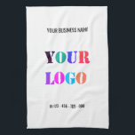 Linge De Cuisine Votre entreprise Logo et texto Entreprise Serviett<br><div class="desc">Couleurs et polices personnalisées - Serviettes de cuisine personnalisées avec votre entreprise Logo et nom Texte Info Entreprise Promotionnel ou moderne Serviette de cuisine personnelle / cadeau - Faites votre propre design - Ajoutez votre logo - Image - Photo ou QR Code / Nom - Info ou texte personnalisé -...</div>