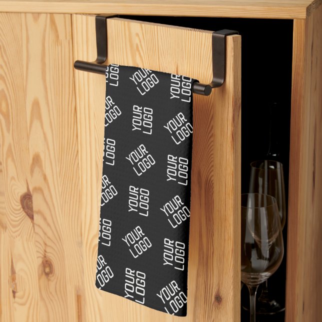 Linge De Cuisine Votre logo | Logo ou conception unique (Pliage en tiers)