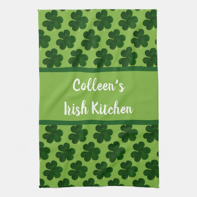 Linge De Cuisine Votre nom Cuisine irlandaise Saint-Patrick (Vertical)