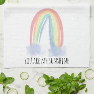 Linge De Cuisine Vous êtes mon eau de soleil aquarelle arc-en-ciel