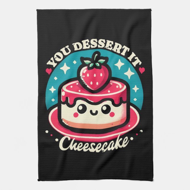 Linge De Cuisine Vous le méritez - Cheesecake Kawaii (Vertical)