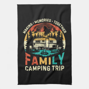 Linge De Cuisine Voyage de camping en famille créant des souvenirs