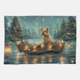 Linge De Cuisine Voyage de fête de Noël du Cairn Terrier