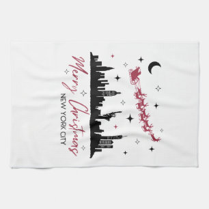 Linge De Cuisine Voyage de Noël à New York, Joyeux Noël Nouveau
