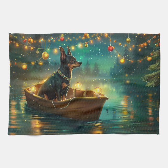 Linge De Cuisine Voyage de Noël de Kelpie australien (Horizontal)