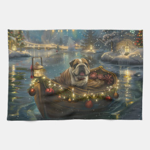 Linge De Cuisine Voyage du festival de Noël de Bulldog