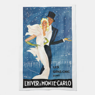 Linge De Cuisine Voyage Vintage, Amour Romantique Hiver à Monte Car