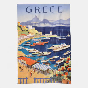 Linge De Cuisine Voyage Vintage d'Athènes en Grèce