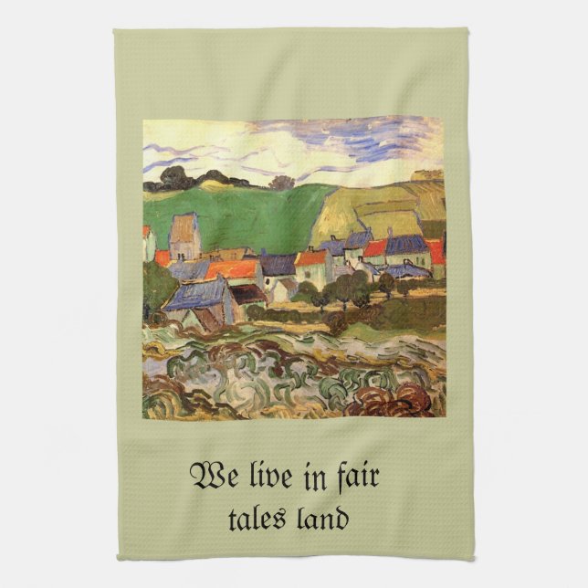 Linge De Cuisine Vue d'Auvers Vincent van Gogh. (Vertical)