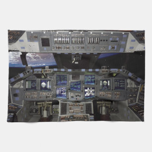 Linge De Cuisine Vue de la fenêtre du cockpit de la navette spatial