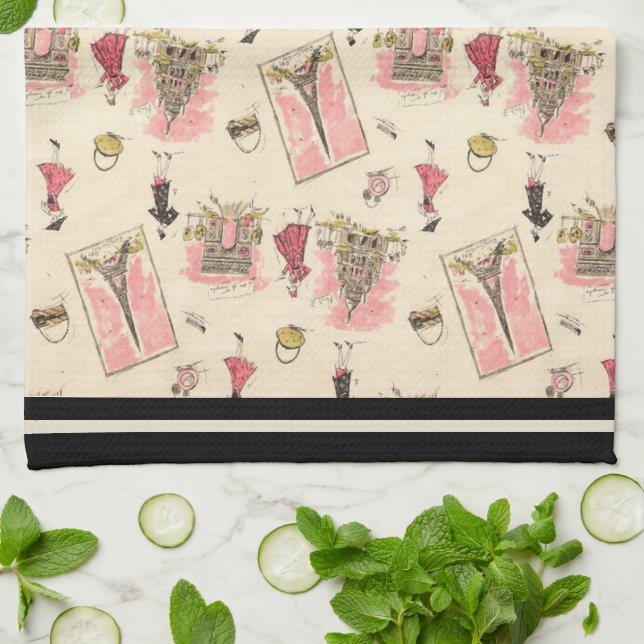 Linge De Cuisine Vues 2 de Paris (Plié)