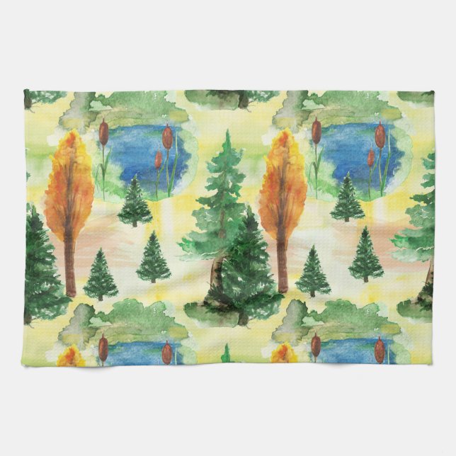 Linge De Cuisine Watercolor (Horizontal)