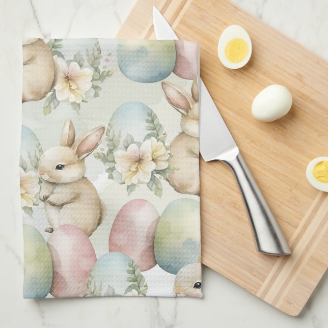 Linge De Cuisine Watercolor Bunny Garden (Quart Plié)
