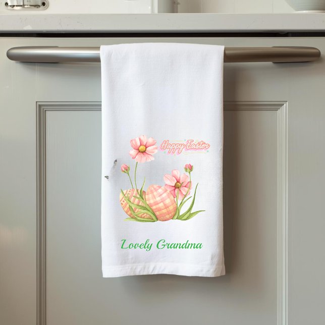 Linge De Cuisine Watercolor Easter Egg Personalized Kitchen Towels (Créateur téléchargé)