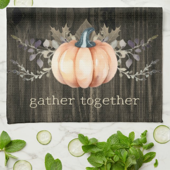 Linge De Cuisine Watercolor Pumpkin (Plié)