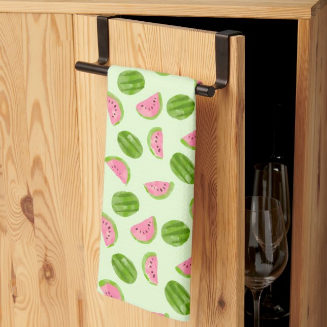Linge De Cuisine Watermelon Pattern Summer Fruit Green PinkTropical (Pliage en tiers)