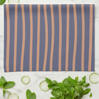 Linge De Cuisine Wbly Lines Motif moderne bleu/or