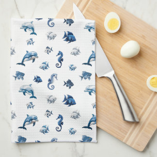 Linge De Cuisine Wedgewood Blue Ocean Créatures !