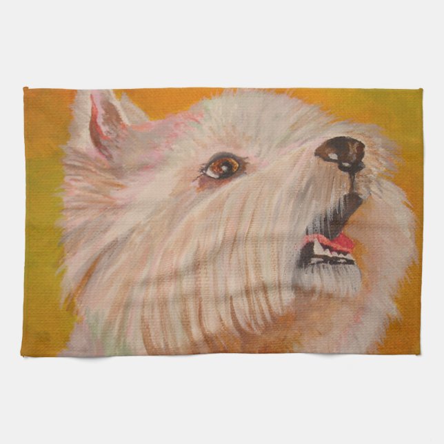 Linge De Cuisine West Highland White Terrier Portrait (Horizontal)
