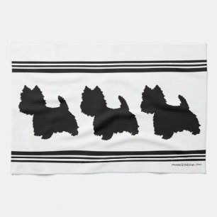 Linge De Cuisine Westie Silhouette