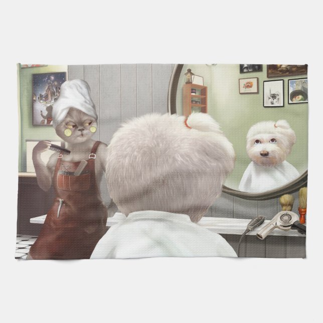 Linge De Cuisine Whimsical Pet Barber Shop (Horizontal)