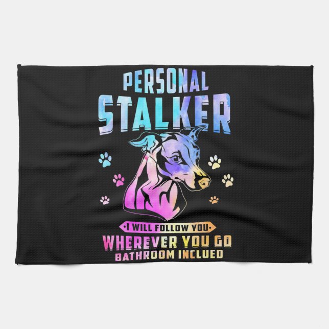 Linge De Cuisine Whippet Personal Stalker Je Vous Suivrai (Horizontal)