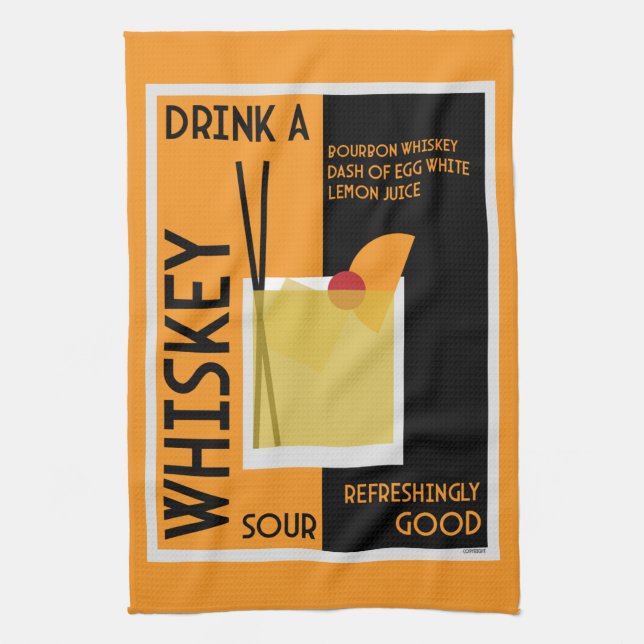 Linge De Cuisine Whiskey Sour Cocktail Napkin (Vertical)