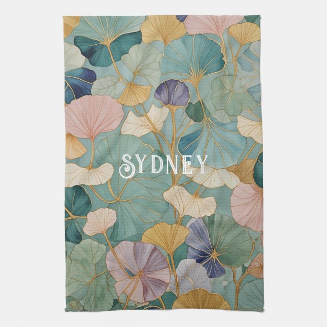 Linge De Cuisine Whispering Pastel Gingko (Vertical)
