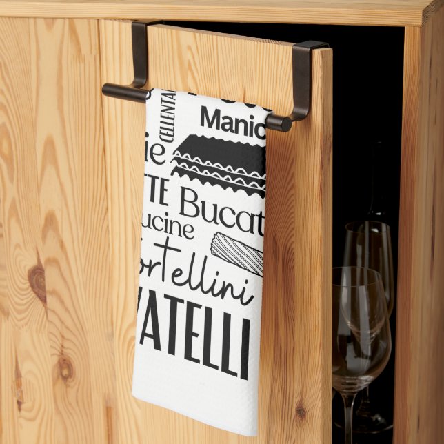 Linge De Cuisine White Pasta  (Pliage en tiers)