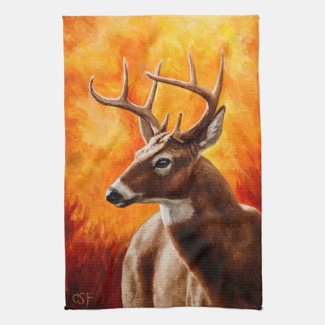 Linge De Cuisine Whitetail Deer (Vertical)