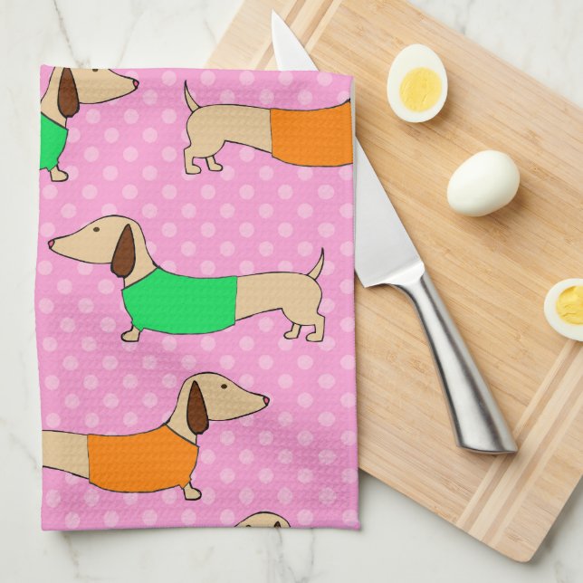Linge De Cuisine Wiener Chien Polka Dot Baker (Quart Plié)