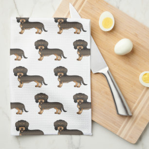 Linge De Cuisine Wild Boar Wire Haired Dachshund mignon chien Motif