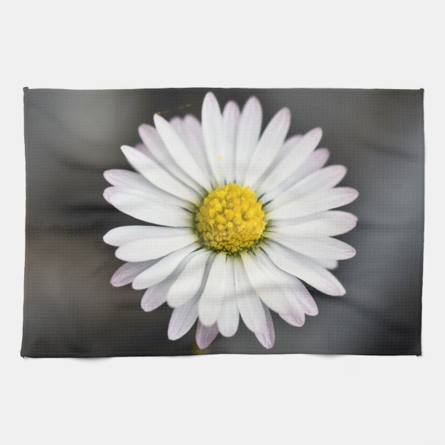 Linge De Cuisine Wild daisy white and yellow (Horizontal)
