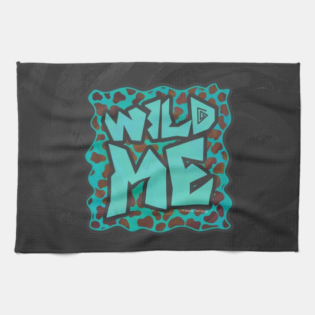 Linge De Cuisine Wild me Dalmatien Conception Brown et Turquoise (Horizontal)