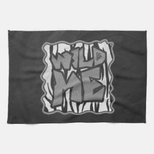 Linge De Cuisine Wild Me Tiger noir et blanc