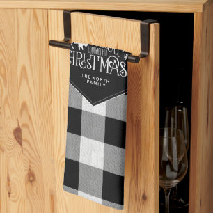 Linge De Cuisine Wild Wonderful Christmas Black Buffalo Plaid ID604