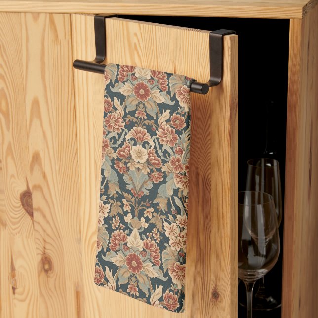 Linge De Cuisine William Morris Antique Honeysuckle Motif Floral (Pliage en tiers)
