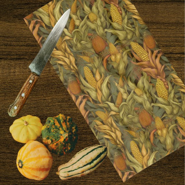 Linge De Cuisine William Morris Automne Maïs Rétro  (Fun William Morris Autumn kitchen towel!)