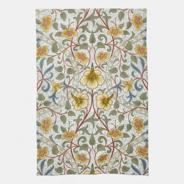 Linge De Cuisine William Morris Daffodil Floral Pattern (Vertical)