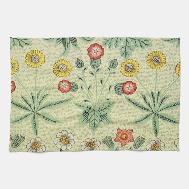 Linge De Cuisine William Morris Daisy Floral Fond d'écran Motif (Horizontal)
