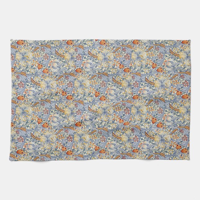 Linge De Cuisine William Morris Gold Lily Victorian Botanical (Horizontal)