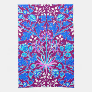 Linge De Cuisine William Morris Hyacinth Imprimer, Aqua et Purple