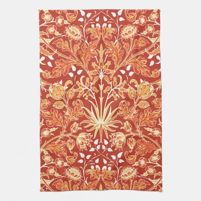 Linge De Cuisine William Morris Hyacinth Print, Mandarin Orange (Vertical)