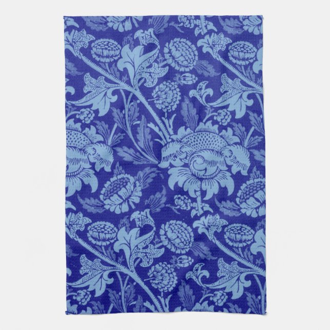 Linge De Cuisine William Morris - Indigo Blue Wey Fabric (Vertical)