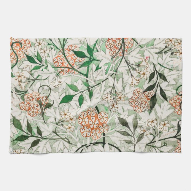 Linge De Cuisine William Morris Jardin de Jasmin Fleur Classique (Horizontal)