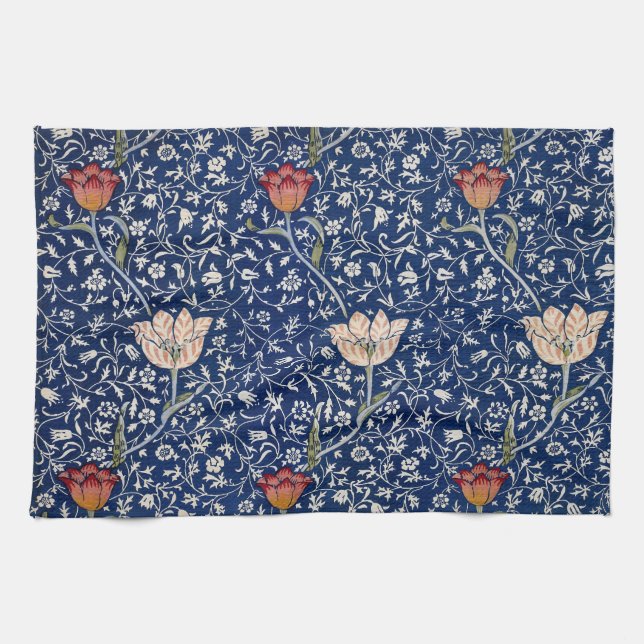 Linge De Cuisine William Morris Medway Bleu Floral (Horizontal)